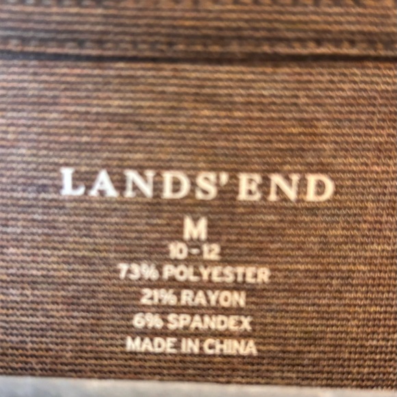 Lands' End Beige Cowl Neck Sleeveless Fit & Flare Knit Dress - Size M (10-12) - Picture 2 of 7